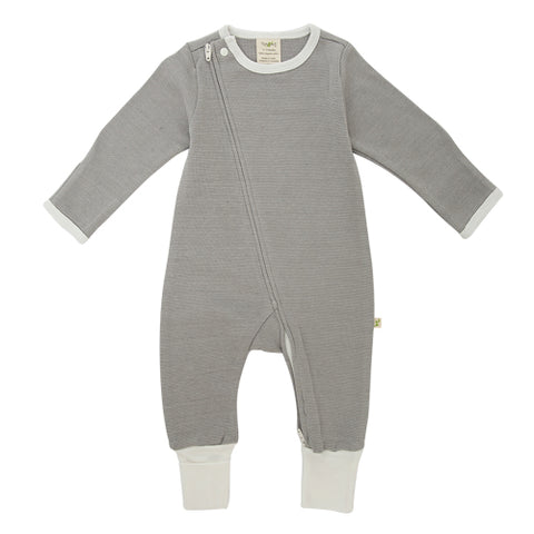 Granite Stripes Long Sleeve Zipsuit by Tiny Twig