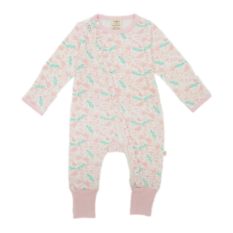 Butterfly Gardens Long Sleeve Zipsuit with Ruffles by Tiny Twig