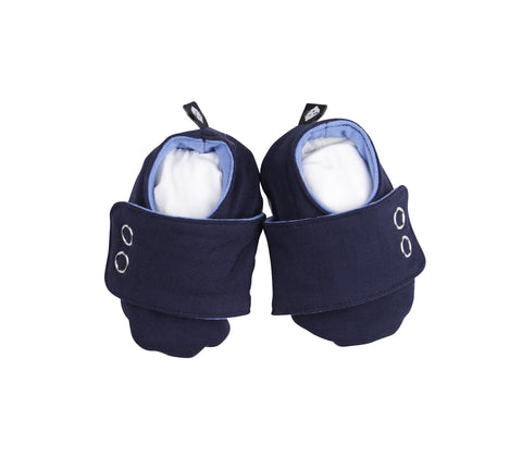 Baby Booties in Navy Blue by Sweet Bamboo