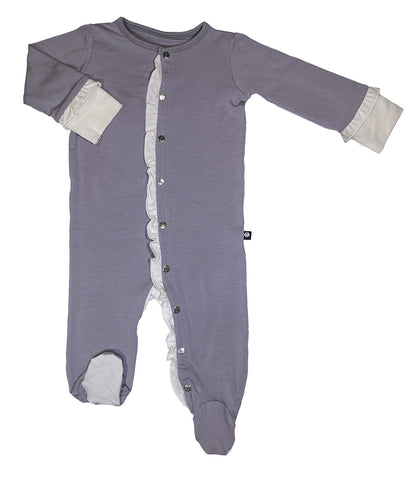 Glacial Grey Girl Footie by Sweet Bamboo