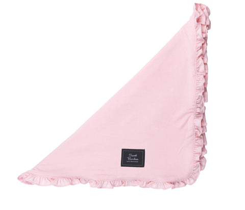 Receiving Blanket with Ruffle in Perfect Pink by Sweet Bamboo