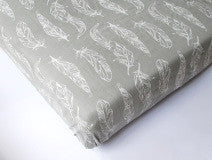 Crib Sheet Feather Light Grey by Nest Designs