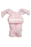 Pink Bunny Hooded Towel by Swankie Blankie