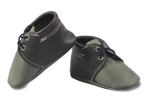 The Coral Pear Navy & Grey Boat Shoe