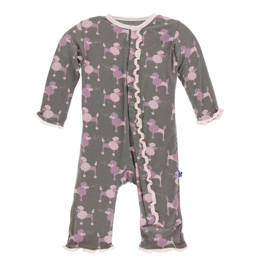 Cobblestone Poodle Muffin Ruffle Coverall by KicKee Pants