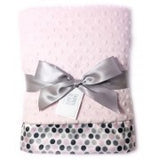 Pink Mod Dot Satin Receiving Blanket by Swankie Blankie