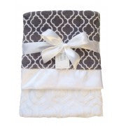 Slate Trellis Minky Receiving Blanket by Swankie Blankie