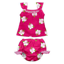 Fuchsia Pansy Tankini Swimsuit by iPlay