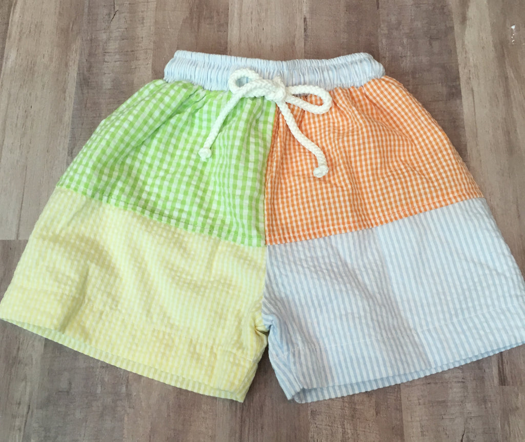 Gingham Block Swim Shorts by Three Sisters