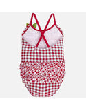 Red Gingham Swimsuit by Mayoral